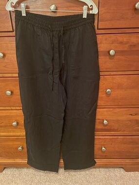 NWT Straight Tencel Black Drawstring Pants (M)